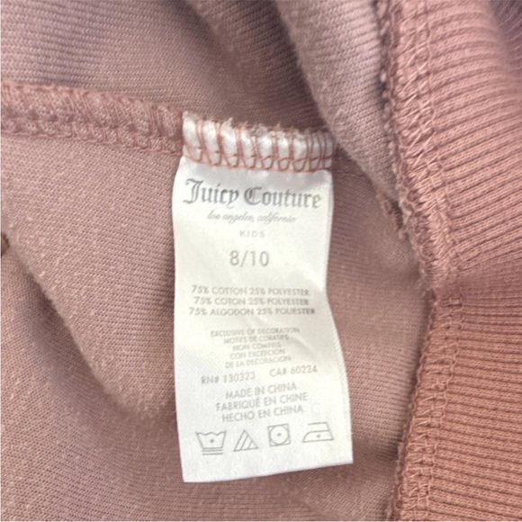 Juicy Couture Kids Velour Hoodie in Soft Pink - Picture 5 of 5